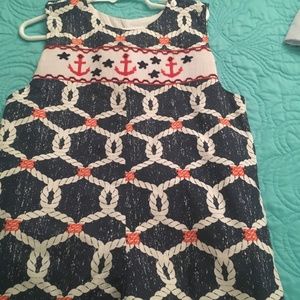 Petit Bebe anchors away 4th of July outfit 4t